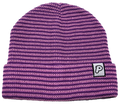 Purpular Contrast Stripe Beanie - Purple/Pink